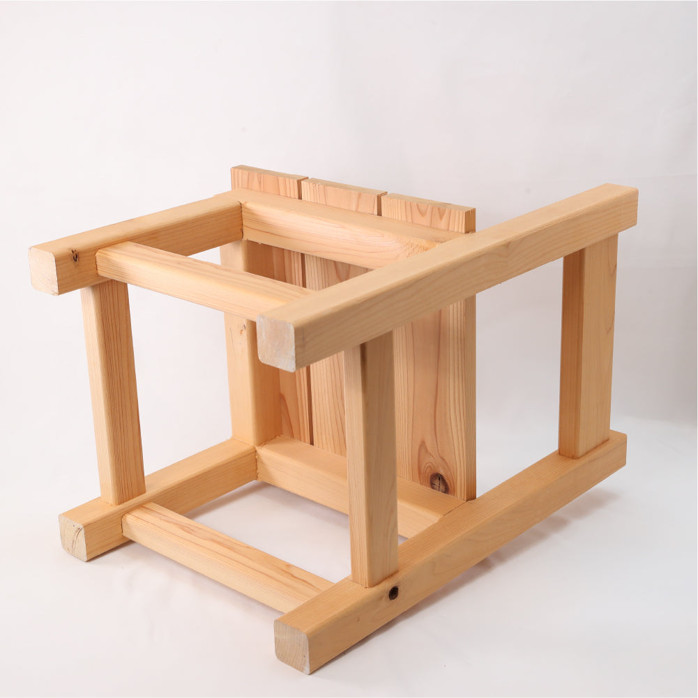 スツール チェア ナチュラル 1脚 背もたれ付き 北欧 ナチュラルウッドのラウンドスツール オーク