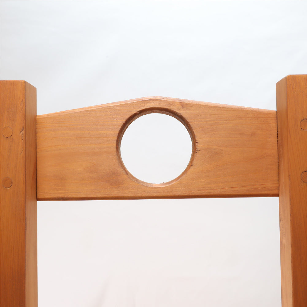 【4脚セット】スツール チェア オーク１脚 背もたれ付き 北欧 ナチュラルウッドのラウンドスツール オーク